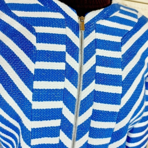 MELANIE LYNE Zip Up Blazer Fully Lined Suit Jacket Size 12 - Picture 4 of 13